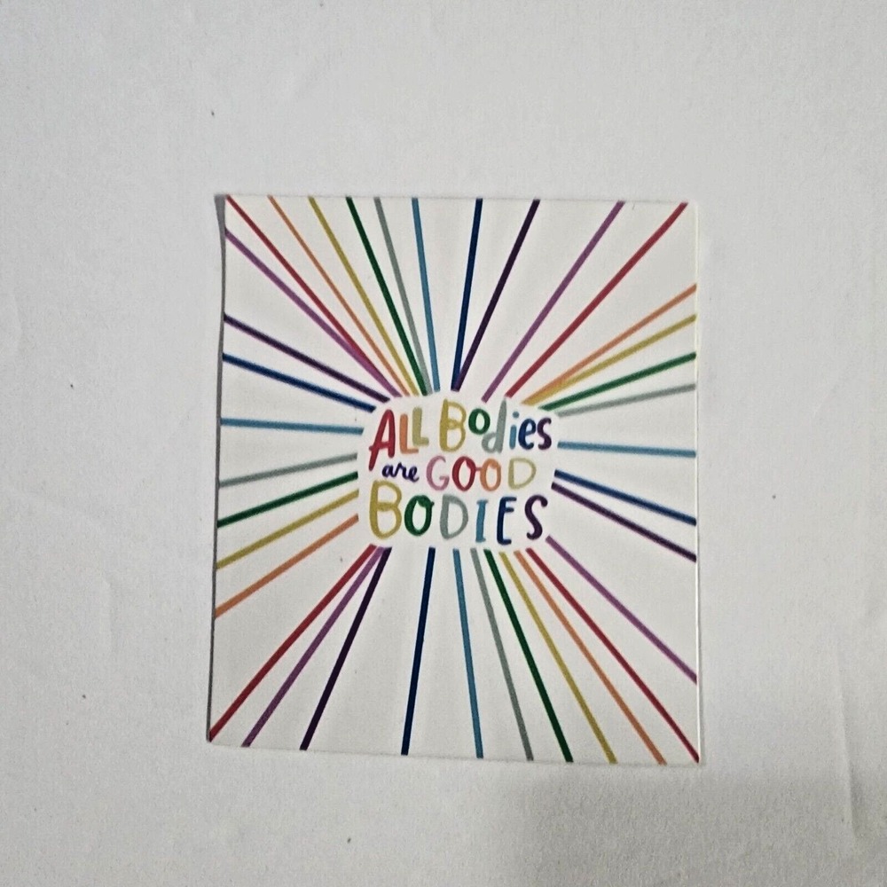 Anna Parade All Bodies are Good Bodies Rainbow Pride Sticker LGBTQ+ 3 Inch Decal